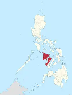 Map of the Philippines highlighting Western Visayas