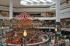The carousel and food court at Fox Valley Mall, opened 1975.