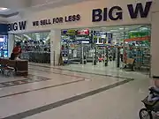 The entrance to the Big W department store, which has stood in the centre since the opening.