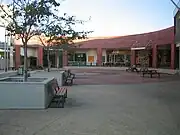 The former outdoor dining piazza built in 2004 which was recently demolished to make way for a new one.
