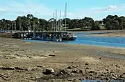 Wharf on the Inglis River at low tide