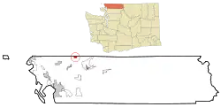 Location of Sumas, Washington