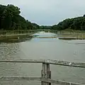 A park footbridge