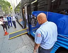 Ramp on an MTA bus