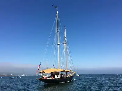 When and If yacht, anchored off Vineyard Haven, MA. Sep. 16, 2017.
