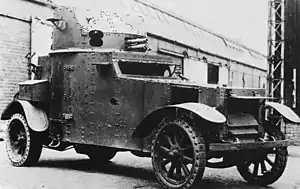 White AM armoured car