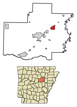 Location of Bald Knob in White County, Arkansas.