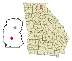 Location in White County, Georgia