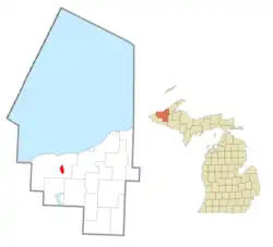 Location within Ontonagon County