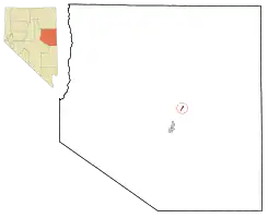 Location of McGill, Nevada