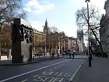 Whitehall, featuring the Monument to the Women of World War II and the Cenotaph, near Big Ben