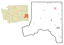 Location of Oakesdale, Washington