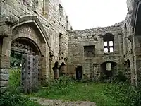 Interior of the gatehouse at Whorlton Castle