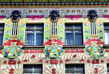 Majolica House in Vienna by Otto Wagner (1898)