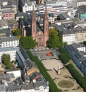 Aerial view of the Luisenplatz