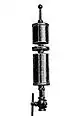 "Gong" chime whistle, two whistles aligned on the same axis