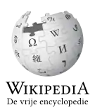 Wikipedia logo showing "Wikipedia: The Free Encyclopedia" in Dutch