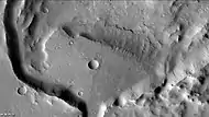 Delta in Rahe Crater, as seen by CTX camera (on Mars Reconnaissance Orbiter).  Note: this is an enlargement from the previous image of Rahe Crater.