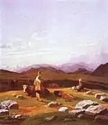 Wilhelm von Kobell: Hunters in the Alps, 1828