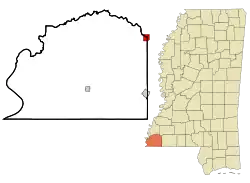 Location of Crosby, Mississippi