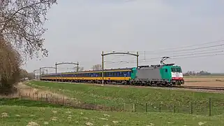 A pair of Class 28 hauling a Benelux train in the Netherlands.