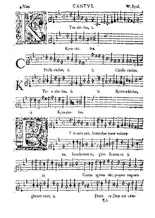 Front cover of the "Kyrie Eleison" from the Mass for Four Voices