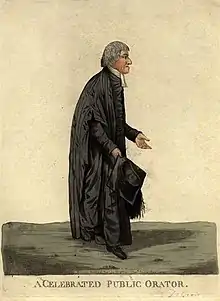 William Crowe, 1808 caricature by Robert Dighton