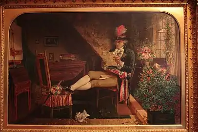 Robespierre Reading Letters from Friends of his Victims, Threatening to Murder Him (1863)Oil on canvas, Musée de la Révolution française