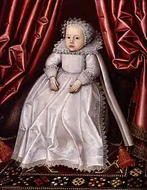 A baby traditionally called Lady Waugh, who has yet to be "shortcoated", ca. 1615