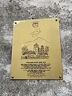 Plaque in honour of the alpinist William Paton Ker, Old Church cemetery, Macugnaga, Italy