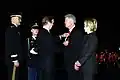 Secretary of Defense William S. Cohen presents the medal to President Bill Clinton.