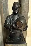 Bust of William Walker, who saved the cathedral by diving underneath it