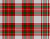 Wilsons 1819 blanket tartan with a selvedge pattern on the right