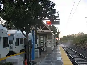 A train at Winchester station