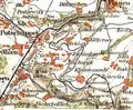 Section of an 1895 overview map with the Windberg