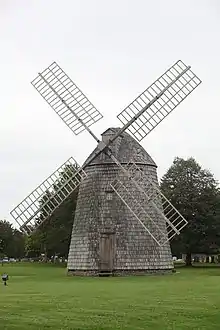 Facing south to entrance door, windmill at watermill