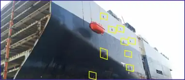 Window cut for ventilation and illumination during ship recycling