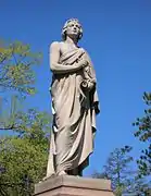 Statue atop John B. Windsor monument, sculpted by Carl Conrads (circa 1887–1905)