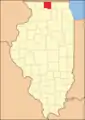 Winnebago County in 1837, reduced to its current borders by the creation of Stephenson and Boone Counties