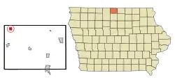 Location of Rake, Iowa