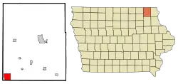 Location of Jackson Junction, Iowa