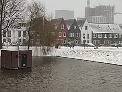 Snow graces Amsterdam Noord