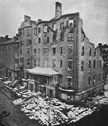 Winthrop House, Tremont St., Boston, after the fire, 1865