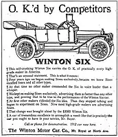 Winton Motor Company advertisement, 1911