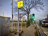 The entrance of Withington tram stop on Princess Road