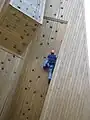 Wood climbing wall