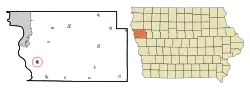 Location of Salix, Iowa