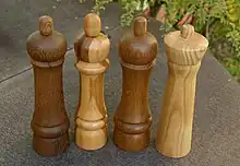 Wooden manual pepper mills from Germany