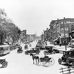 Looking south to Main Street, Danbury (1910)