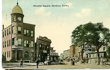 Danbury News Building in Wooster Square, from a 1915 postcard